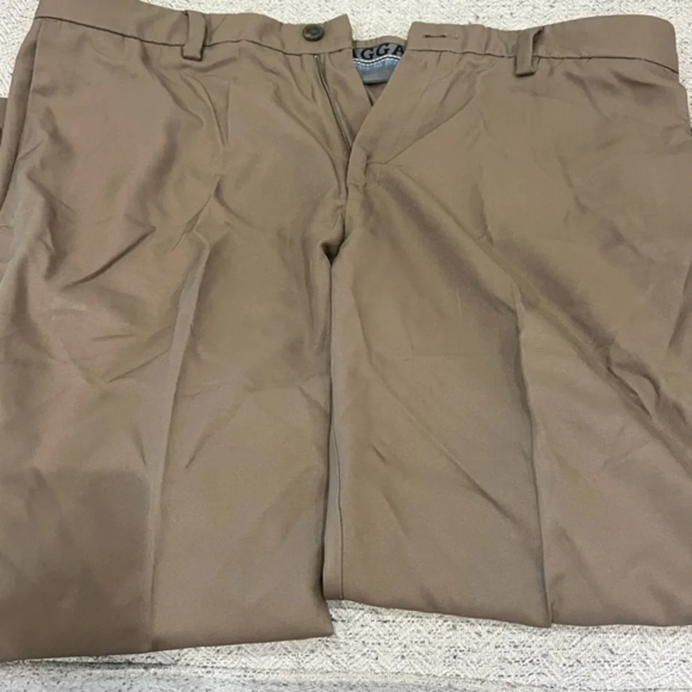 Haggar Brown Cool 18 Golf Straight Fit Pants 38x29